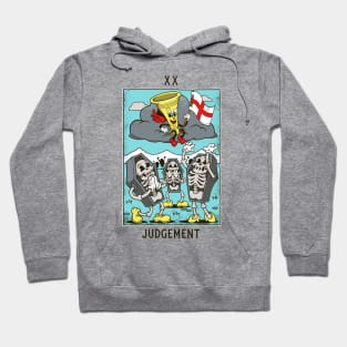 Judgement - Mystical Medleys - Vintage Rubber Hose  Cartoon Tarot (white) Hoodie